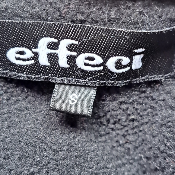 Effeci Black Fleece Jacket With A Faux Fur Leopard Pattern Size S - Picture 8 of 8